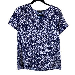 The Limited Blue Polka Dot Top